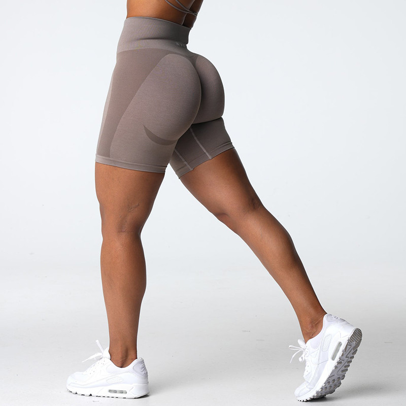 2023 Pcheebum Taupe Contour Seamless Shorts Női Shorts Quick Dry Gym Légáteresztő futás Sport Kerékpáros rövidnadrág Női Jóga