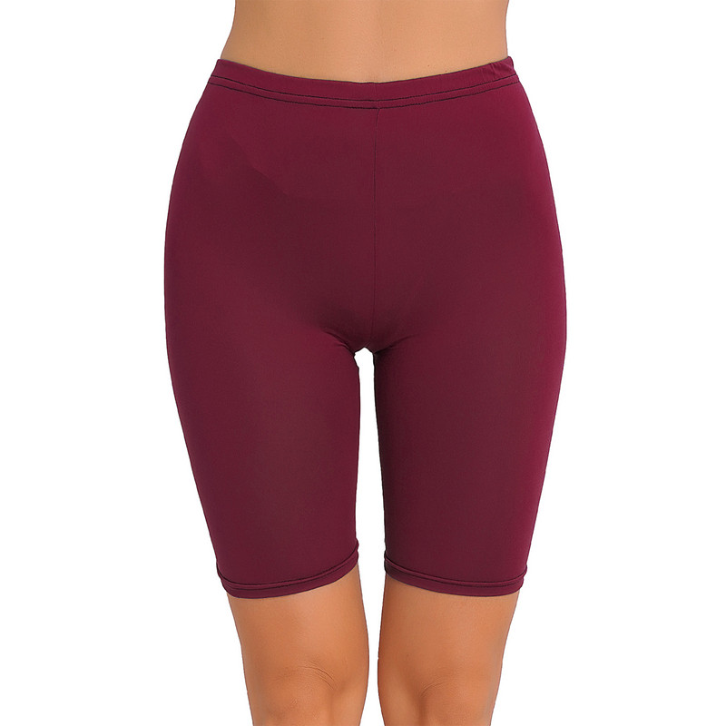 Pantaloni scurti elastici pentru femei Leggings scurti ocazional Pantaloni scurti de fitness strâmți, cu croiala subțire, pantaloni scurți elastici, solidi de vară, haine pentru acasă