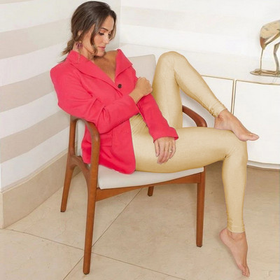 Sieviešu izdilis legingi Krāsainas glancētas bikses Vasaras zīmulis bikses Elastīgas Sexy Slim Fit Streetwear Meiteņu sporta spīdīgi legingi