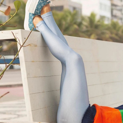 Sieviešu izdilis legingi Krāsainas glancētas bikses Vasaras zīmulis bikses Elastīgas Sexy Slim Fit Streetwear Meiteņu sporta spīdīgi legingi