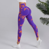Pantaloni de yoga din piersici fără cusături, pentru femei, dublă culoare, cravată, cravată, cu talie înaltă, jambiere sport, colanți de fitness pentru ridicarea șoldului, alergare