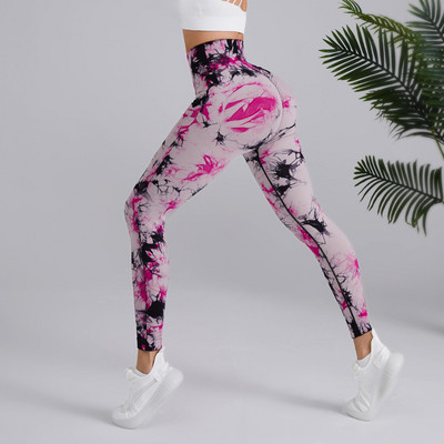 Pantaloni de yoga din piersici fără cusături, pentru femei, dublă culoare, cravată, cravată, cu talie înaltă, jambiere sport, colanți de fitness pentru ridicarea șoldului, alergare