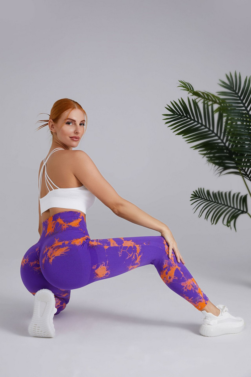 Pantaloni de yoga din piersici fără cusături, pentru femei, dublă culoare, cravată, cravată, cu talie înaltă, jambiere sport, colanți de fitness pentru ridicarea șoldului, alergare