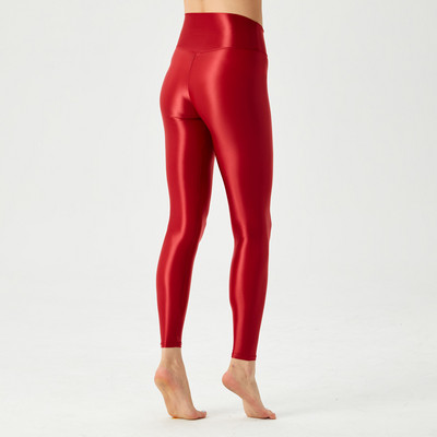 Nyári fényes ultravékony átlátszó jóganadrág magas derekú varrás nélküli áttetsző szexi leggings szűk szatén nadrág női