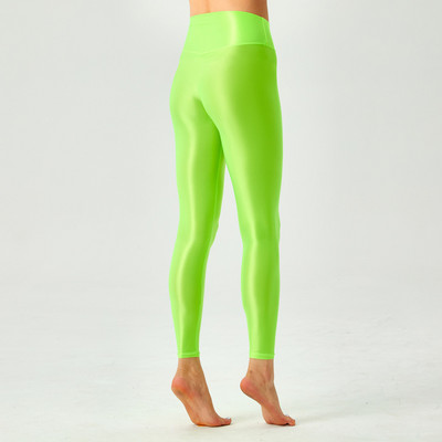 Nyári fényes ultravékony átlátszó jóganadrág magas derekú varrás nélküli áttetsző szexi leggings szűk szatén nadrág női