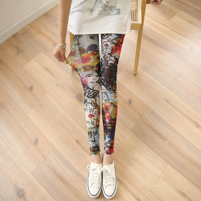 Jauni vasaras īpaši plāni ledus zīda marles legingi Sieviešu šifona apgrieztas bikses ar augstu vidukli Lielizmēra elastīgi caurspīdīgi seksīgi legingi