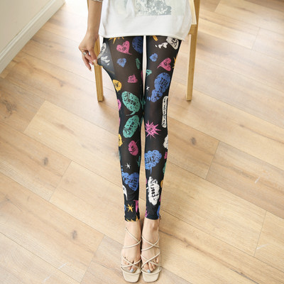 Jauni vasaras īpaši plāni ledus zīda marles legingi Sieviešu šifona apgrieztas bikses ar augstu vidukli Lielizmēra elastīgi caurspīdīgi seksīgi legingi