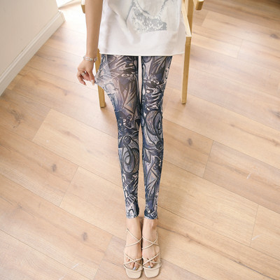 Jauni vasaras īpaši plāni ledus zīda marles legingi Sieviešu šifona apgrieztas bikses ar augstu vidukli Lielizmēra elastīgi caurspīdīgi seksīgi legingi