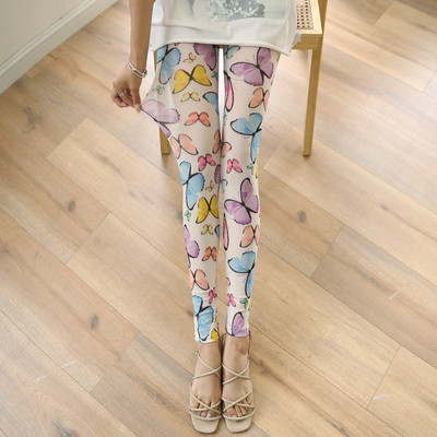 Jauni vasaras īpaši plāni ledus zīda marles legingi Sieviešu šifona apgrieztas bikses ar augstu vidukli Lielizmēra elastīgi caurspīdīgi seksīgi legingi