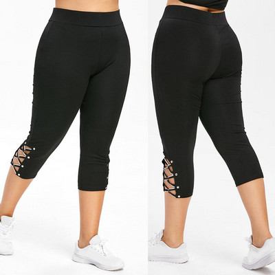 Leggings Női Nyári lábszárig érő nadrágok Leggings Rugalmas Vágott magas derekú Fitness Leggings Sport Leggings pantalones de mujer