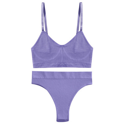 2tk/komplekt Õmblusteta rinnahoidjakomplekt Naiste seksikad juhtmevabad rinnahoidjatopsid kõrge vöökohaga naiste aluspükstega Mugav põhiline bralette pesu