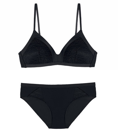 Bezšuvju mīksts kauss krūšturis meitenēm ar mežģīņu kausu, tievs, mazas krūtis, krūšturis un biksīšu komplekti bezvadu apakšveļa sieviešu apakšveļa SML