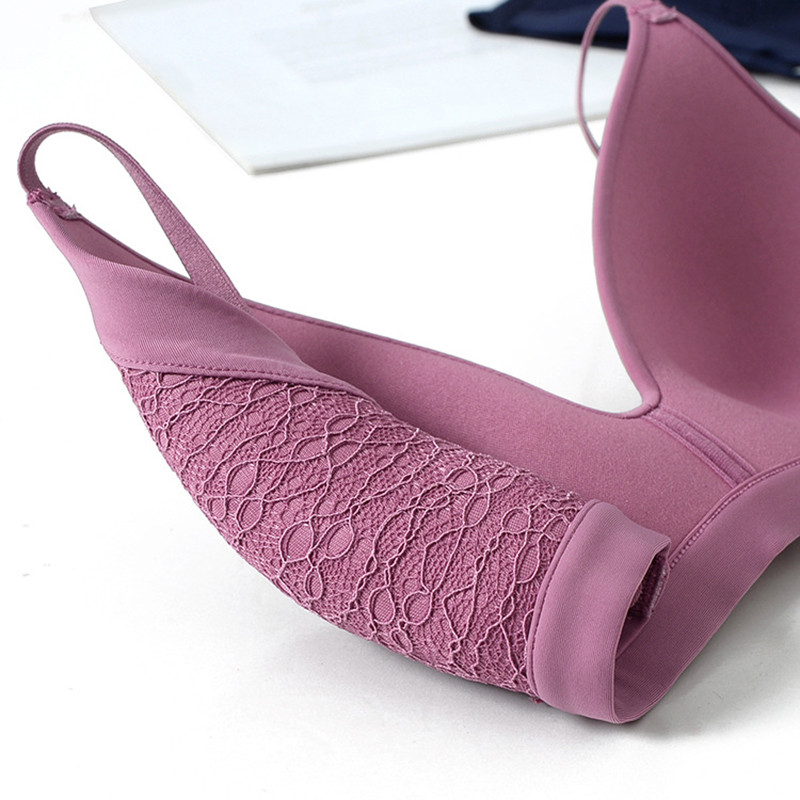 Bezšuvju mīksts kauss krūšturis meitenēm ar mežģīņu kausu, tievs, mazas krūtis, krūšturis un biksīšu komplekti bezvadu apakšveļa sieviešu apakšveļa SML