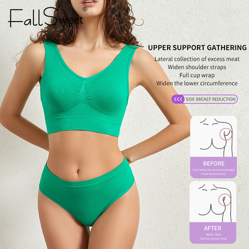 FallSweet Set seksi donjeg rublja za žene Push Up grudnjak Seksi tanga gaćice Pamučno žensko donje rublje veće veličine S-5XL