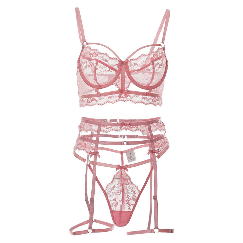 Sieviešu rozā mežģīņu seksīga apakšveļas komplekts ar regulējamu siksnu, dobu naktsveļas apģērbu, vilinošu plānu, eksotisku seksīgu sieviešu apakšveļu