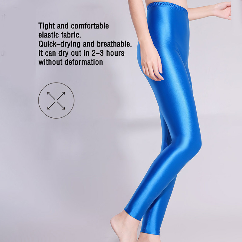 Sjajne sjajne tajice veće veličine Ženske ledeno svilene tajice za fitness Trčanje, vježbanje Joga hlače Uske donjice