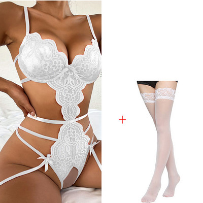 Nagyméretű Leopard fehérnemű szett Erotikus szexi vezeték nélküli melltartó rövid harisnyakötő szettek Női intim fehérnemű Sex Langerie Outfit S-3XL