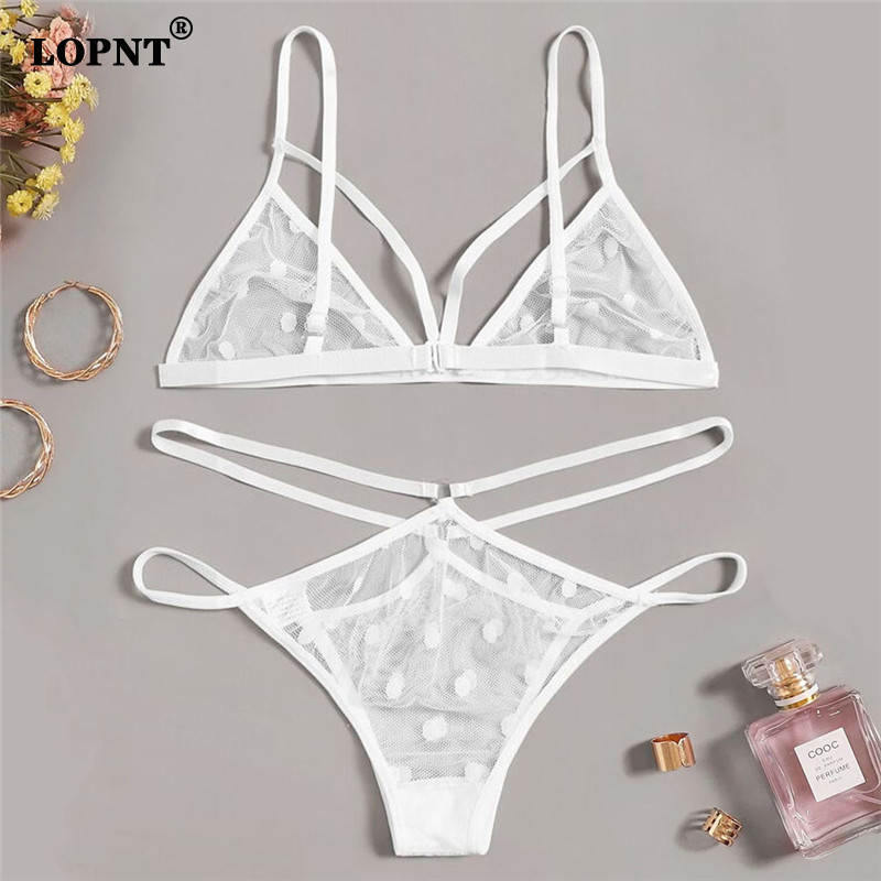 LOPNT női szexi pont fehérnemű öltöny 2 részes női átlátszó, lélegző kényelmes alsónemű női cosplay szép szett