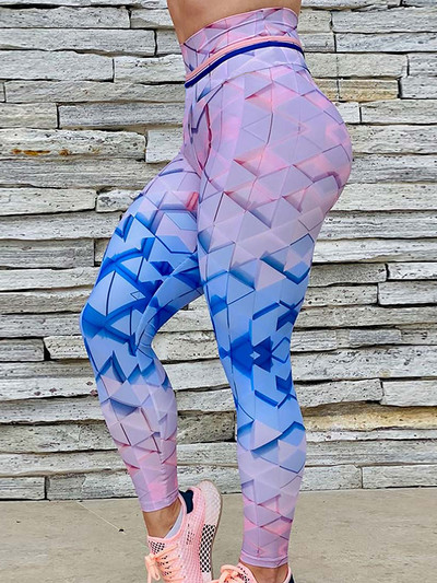 Nove ženske Push Up tajice s visokim strukom iz 2023. Seksi fitness tajice s modnim mramornim printom Jeggings joga hlače