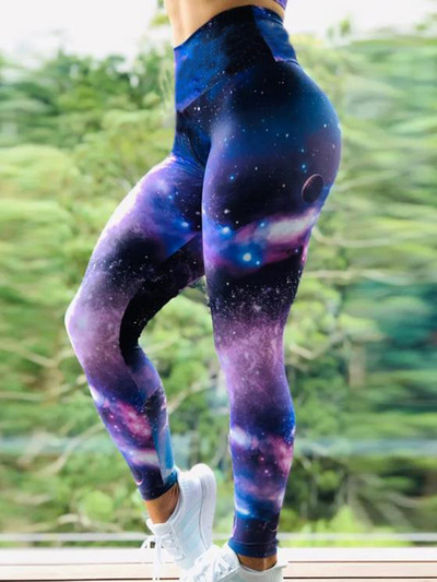 Nove ženske Push Up tajice s visokim strukom iz 2023. Seksi fitness tajice s modnim mramornim printom Jeggings joga hlače