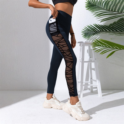 Fitness Leggings Női Szexi Gym Női Sport Leggins Sportos Zökkenőmentes Jóga Y2k Hálós Push Up Leggings Magas derekú női nadrágok