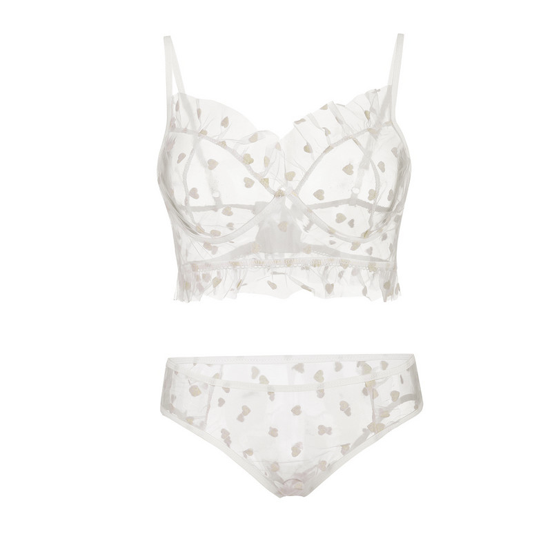 Vez u obliku srca breskve Komplet donjeg rublja s niskim izrezom Komplet donjeg rublja Pižama s čeličnim prstenom Ženski set donjeg rublja s podvezicama