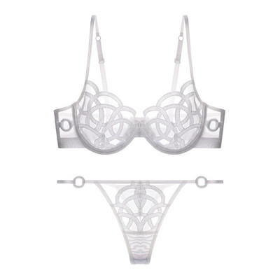 YSANSCA Sexy Petal Shape Īpaši plāns kauss krūštura komplekts Push-up apakšveļas komplekts izšūšana krūšturis Gather krūštura mežģīņu apakšveļas komplekts S-XL