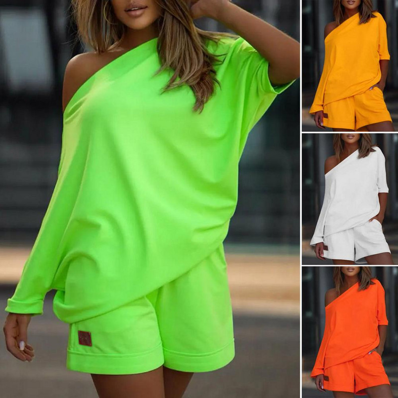 2 kom/komplet Trendy Ženska trenirka Kratke hlače Ženski set kratkih hlača Pulover Young Style Ženska trenirka Energetski set