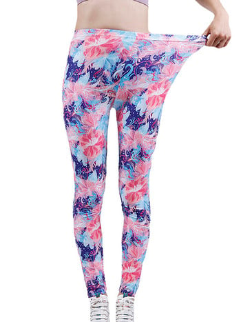 CHSDCSI Hot Summer Fitness Leggins New Women Push Up Leggins floral printed ελαστικό ψηλόμεσο παντελόνι Drop Shipping