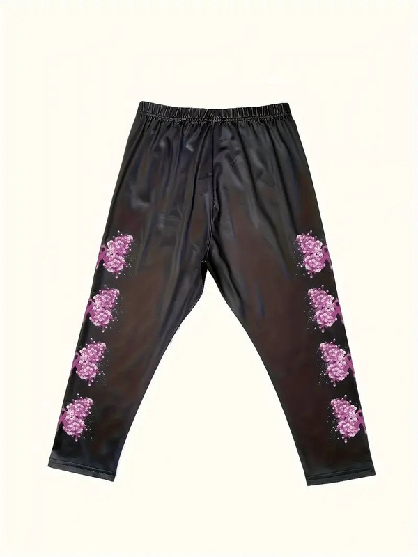 Uske, rastezljive, rastezljive, ležerne tajice uskog struka s printom leptira za žene