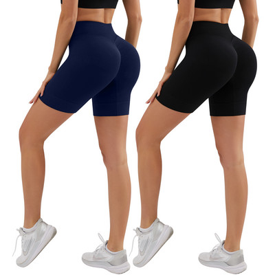 Női edzőtermi rövidnadrág Butt Scrunch Leggings Varrat nélküli kerékpáros bugyi Női sport jóga rövidnadrág Csípő emelő hasszabályozó bugyi