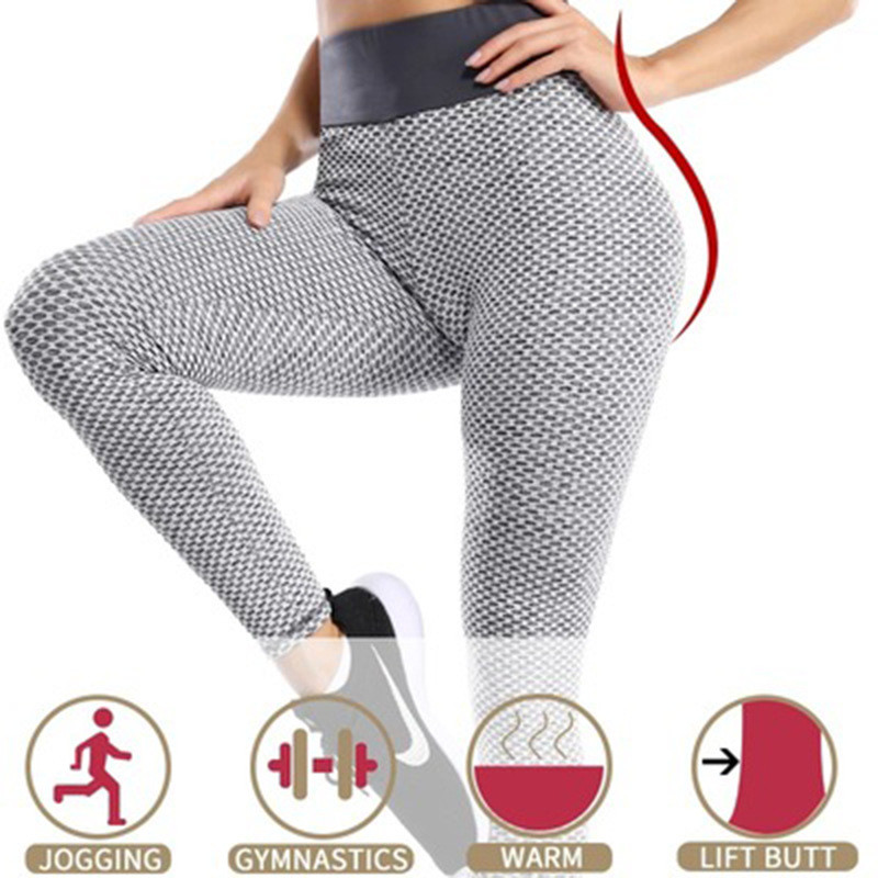 Leggings Női nadrágok tavaszi/nyári magas derekú jacquard méhsejt buborék jóga nadrágok varrat nélküli rugalmas melegítőnadrágok edzőnadrágok