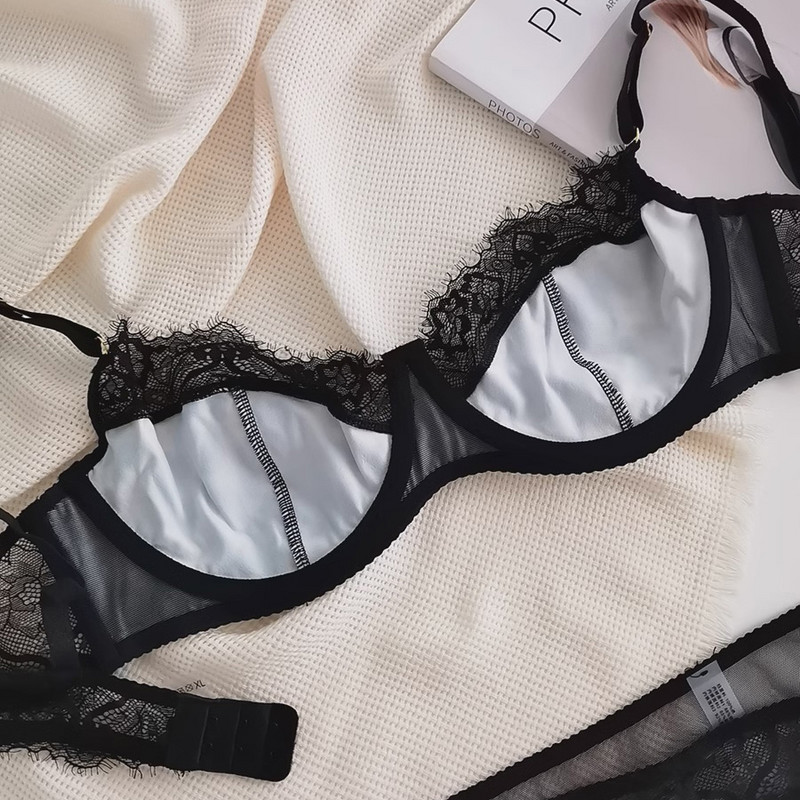 S-XL 70-85ABC Eiropas amerikāņu jauna vasaras apakšveļa ar leoparda apdruku Īpaši plānas seksīgas mežģīņu sieviešu krūštura apakšbikses sieviešu komplekti