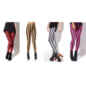 Jambiere cu dungi pentru femei Leggings subțiri și slabi Alb Negru Roșu Trandafir auriu în dungi Primăvară vară Pantaloni elastici pentru alergare pentru gimnastică Pantaloni