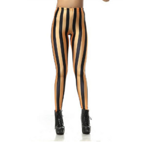 Jambiere cu dungi pentru femei Leggings subțiri și slabi Alb Negru Roșu Trandafir auriu în dungi Primăvară vară Pantaloni elastici pentru alergare pentru gimnastică Pantaloni