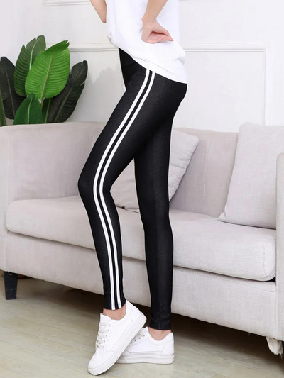 Sievietēm jaunas šuves līdz potītēm garas leggins Pantalones sānu svītras šauri ar augstu vidukli legging bikses Modes ikdienas sporta zāles legginsy bikses