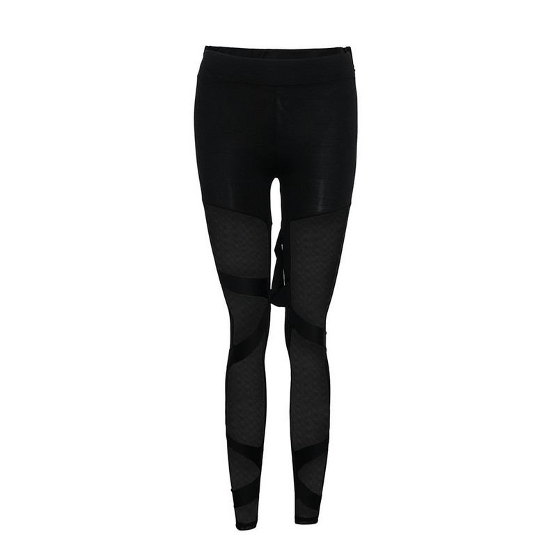 Visoko elastične spojene tajice Ženske modne prozirne mrežaste tajice Push Up Gym Active Pants Stretch Pantalones De Mujer