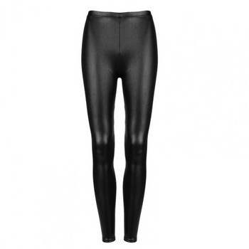 Skinny κολάν Skinny 6 μεγεθών Faux Leather Slim Παντελόνι Μαύρο παντελόνι για γυναίκες