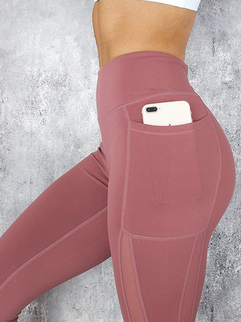 Αθλητικό παντελόνι γιόγκα Mujer Activewear Γυμναστήριο Pocket Γυναικείο κολάν Μαύρο ψηλόμεσο Push Up Leggins Fitness Καλσόν