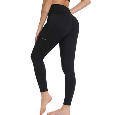 Sportske hlače za jogu Mujer Activewear Gym Pocket Workout Leggings Ženske crne Push Up Leggins visokog struka Tajice za fitness