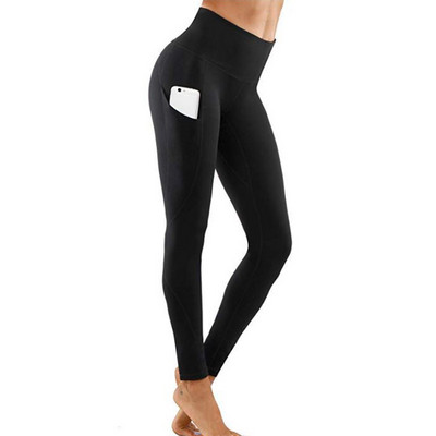 Sportske hlače za jogu Mujer Activewear Gym Pocket Workout Leggings Ženske crne Push Up Leggins visokog struka Tajice za fitness