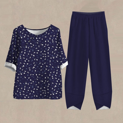 Női nadrág Alkalmi női tréningruha Női ruhák Téli Őszi 3D virágmintás pulóver 2 részes szettek Női felsők Nyár