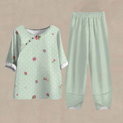 Női nadrág Alkalmi női tréningruha Női ruhák Téli Őszi 3D virágmintás pulóver 2 részes szettek Női felsők Nyár