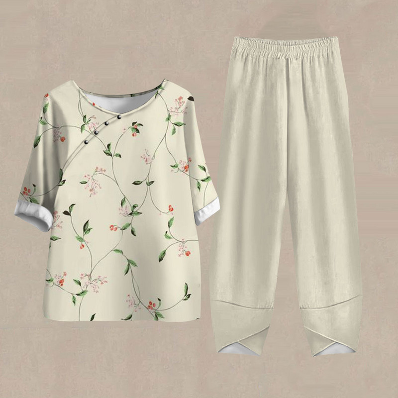 Női nadrág Alkalmi női tréningruha Női ruhák Téli Őszi 3D virágmintás pulóver 2 részes szettek Női felsők Nyár