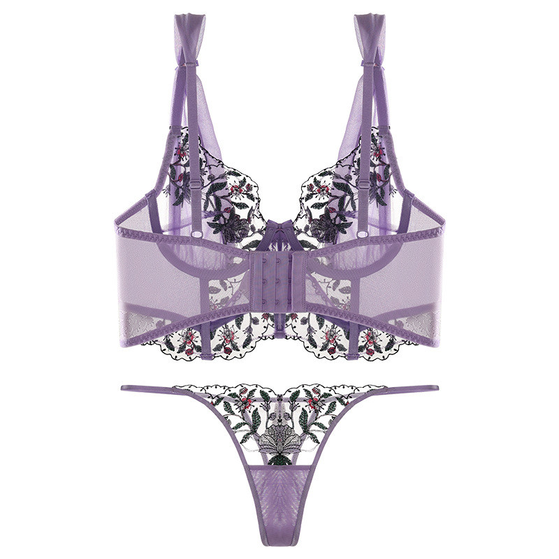 S-XL 2023 Novi produljeni kompleti donjeg rublja Vez Prozirno donje rublje Podesivi prsluk Push Up Ženski seksi grudnjak i T-nazad