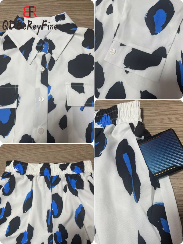 Eleganti sieviešu komplekti ar leoparda apdruku Ikdienas ielas apģērbs, topi ar garām piedurknēm, platas bikses, treniņtērps, divdaļīgi komplekti, sieviešu tērpi