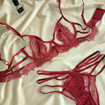 SML XL Intimates Νέο Διαφανές Δαντελένιο Φόρεμα Γυναικεία Εσώρουχα Γυναικεία Σέξι Εσώρουχα Μόδα Ultrathin Γυναικείο Σετ σουτιέν