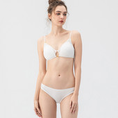 Set de lenjerie sexy pentru femei Sutien Push Up Sutien pentru dama de culoare deschisă Cupă 3/4 Lenjerie intimă confortabilă Set de chiloți SL