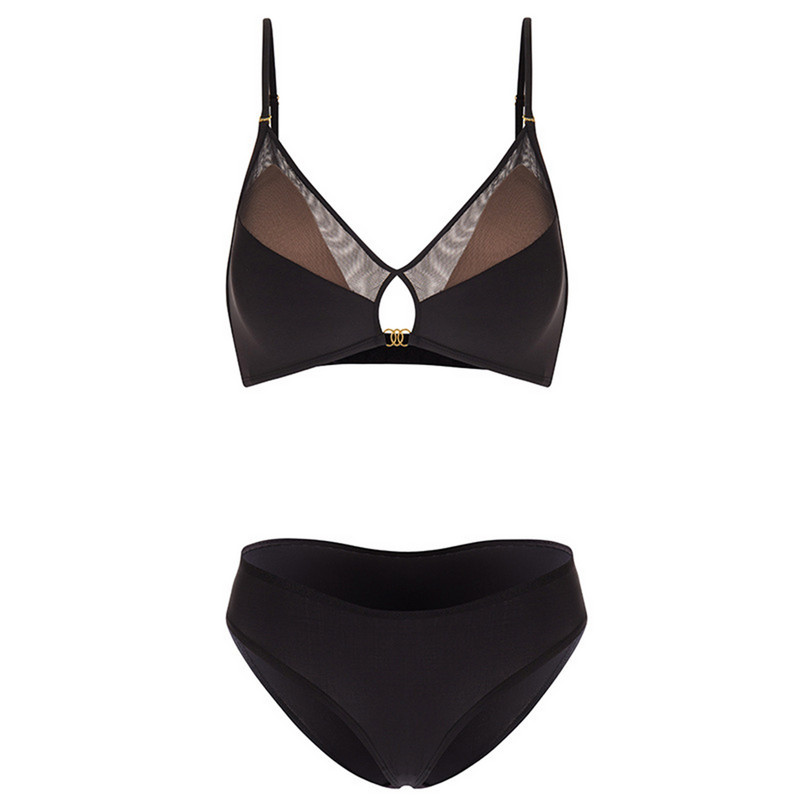 Set de lenjerie sexy pentru femei Sutien Push Up Sutien pentru dama de culoare deschisă Cupă 3/4 Lenjerie intimă confortabilă Set de chiloți SL
