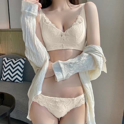 Nouă lenjerie sexy fără cusături Costum de lenjerie intima confortabilă Seturi de sutien Sutiene fără fir Tank Top Set de sutien Push Up 6 culori uni S-Xl